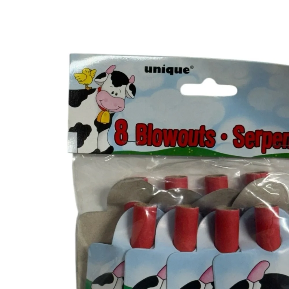 Unique brand bag of 8 party blowouts brand new in packaging never opened or used